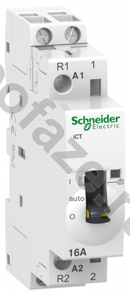 Контактор Schneider Electric Acti 9 iCT 16А 220-230В 1НО+1НЗ (AC, с ручн. упр.)