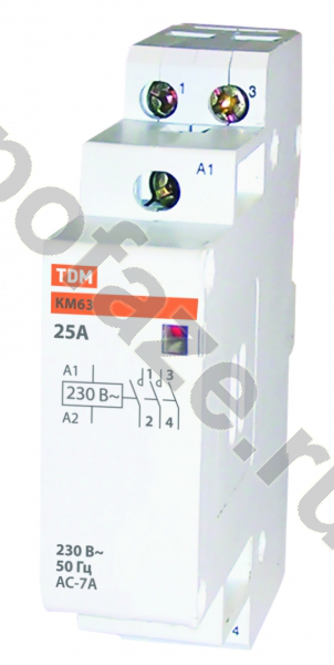 TDM ELECTRIC КМ63 25А 220-230В 2НО (AC/DC)