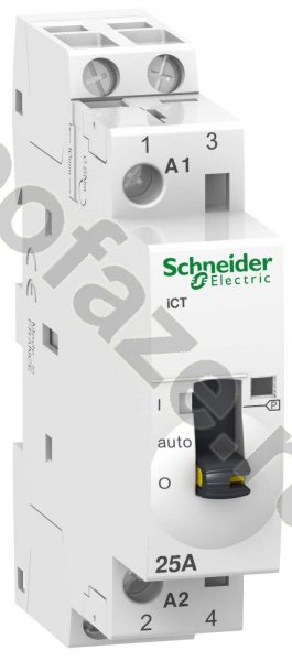 Контактор Schneider Electric Acti 9 iCT 25А 220В 2НО (AC, с ручн. упр.)