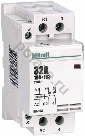 Контактор DEKraft МК-103 32А 230В 1НО+1НЗ (AC)