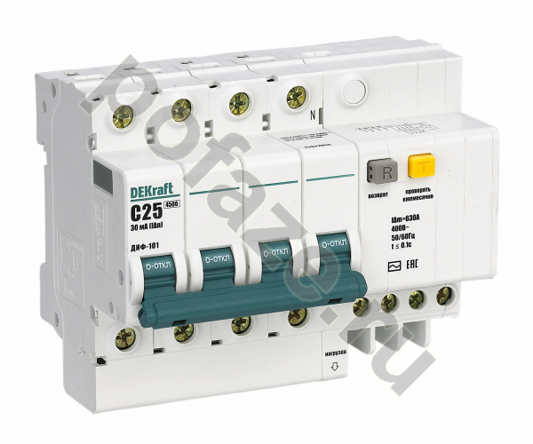 Автоматический выключатель дифференциального тока Schneider Electric 4П 20А 300мА (D) 4.5кА (AC)