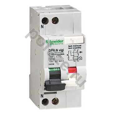 Автоматический выключатель дифференциального тока Schneider Electric DPN N 1П+Н 4А 300мА (B) 6кА (AC)