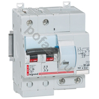Автоматический выключатель дифференциального тока Legrand DX 1П+Н 50А 30мА (C) 6кА (AC)