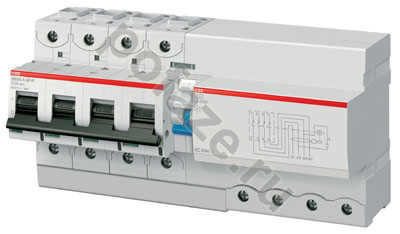 Автоматический выключатель дифференциального тока ABB DS804S 4П 125А (C) 25кА (A)