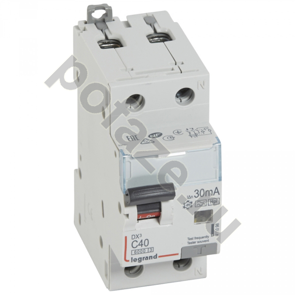 Автоматический выключатель дифференциального тока Legrand DX3 1П+Н 40А 30мА (C) 6кА