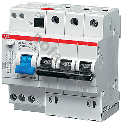 ABB DS203 3П 25А 30мА (B) 10кА (AC)