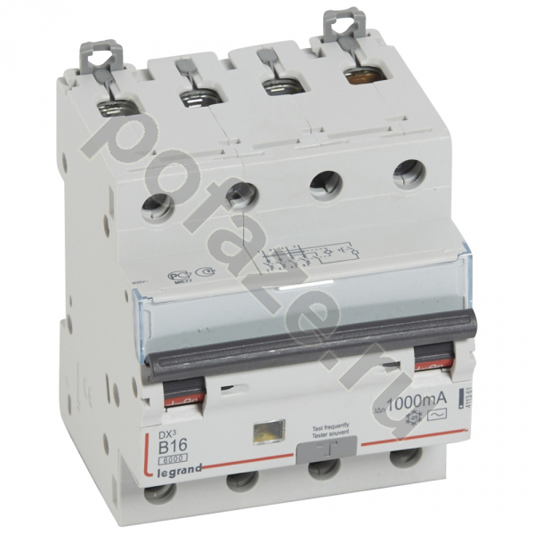 Автоматический выключатель дифференциального тока Legrand DX3 3П+Н 16А (B) 6кА (AC)
