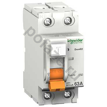 Автоматический выключатель дифференциального тока Schneider Electric Домовой ВД63 1П+Н 40А 300мА (C) 4.5кА (AC)