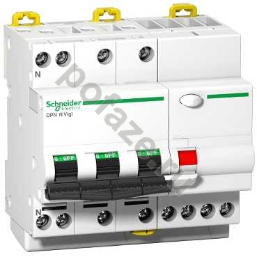 Автоматический выключатель дифференциального тока Schneider Electric Acti 9 iDPN N 4П 10А 30мА (C) 6кА (AC)