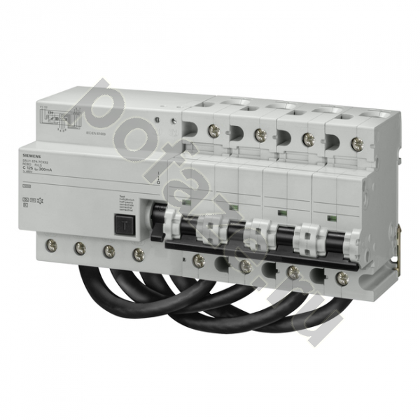 Автоматический выключатель дифференциального тока Siemens 3П+Н 125А 30мА (C) 10кА (AC)