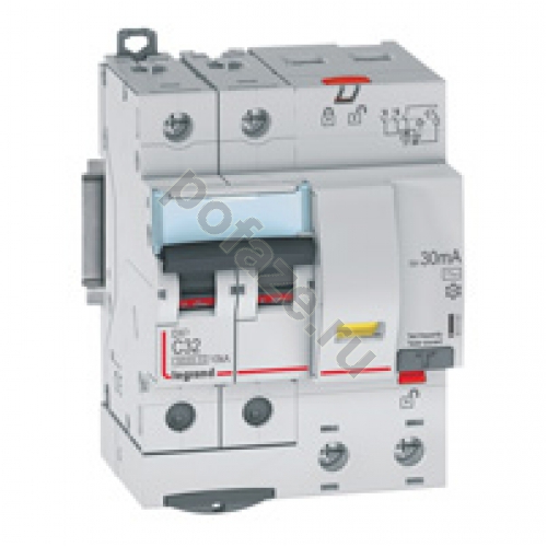 Автоматический выключатель дифференциального тока Legrand DX3 1П+Н 16А 30мА (C) 6кА (AC)