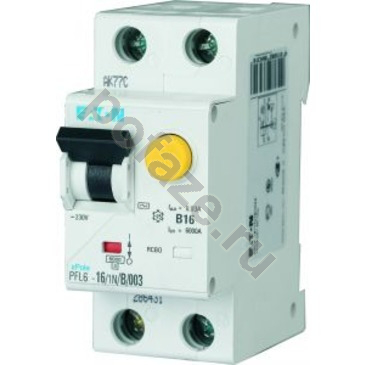 Автоматический выключатель дифференциального тока EATON 1П+Н 6А 30мА (C) 6кА