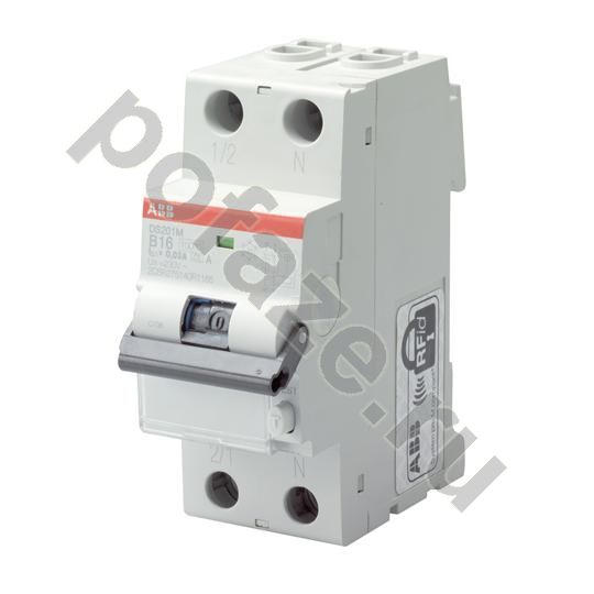 Автоматический выключатель дифференциального тока ABB DS201 L 1П+Н 6А 30мА (C) 6кА (AC)