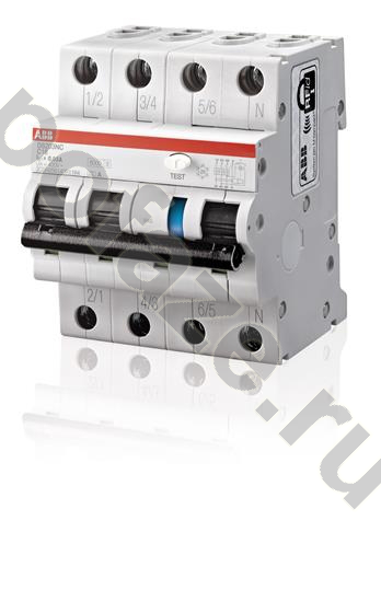 Автоматический выключатель дифференциального тока ABB DS203NC 4П 25А 30мА (C) 6кА (AC)