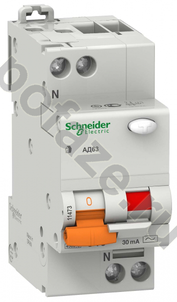 Автоматический выключатель дифференциального тока Schneider Electric Домовой АД63 1П+Н 40А 300мА (C) 4.5кА (AC)