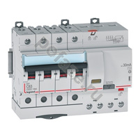 Автоматический выключатель дифференциального тока Legrand DX3 3П+Н 40А 30мА (C) 6кА (AC)