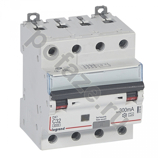 Автоматический выключатель дифференциального тока Legrand DX3 3П+Н 32А 300мА (C) 6кА (A)