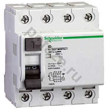 Устройство защитного отключения Schneider Electric 4П 40А 500мА (AC, S)