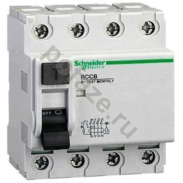 Устройство защитного отключения Schneider Electric iID 4П 100А 300мА (AC)