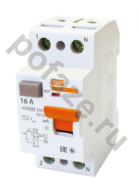 TDM ELECTRIC ВД1-63 2П 16А 100мА (AC)