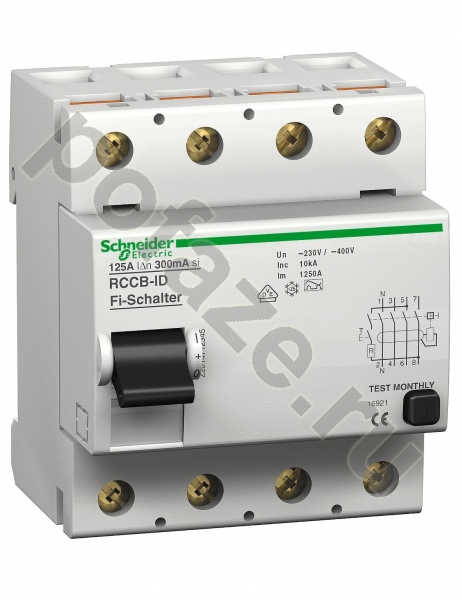Устройство защитного отключения Schneider Electric Acti 9 4П 125А 300мА (A)