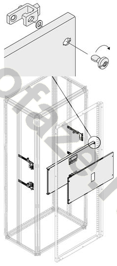 Комплект вертикальной установки ABB T7 500х600х35, сталь (IP20)