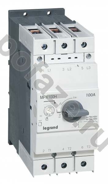 Автоматический выключатель пуска двигателя Legrand MPX3 T100H 80-100А