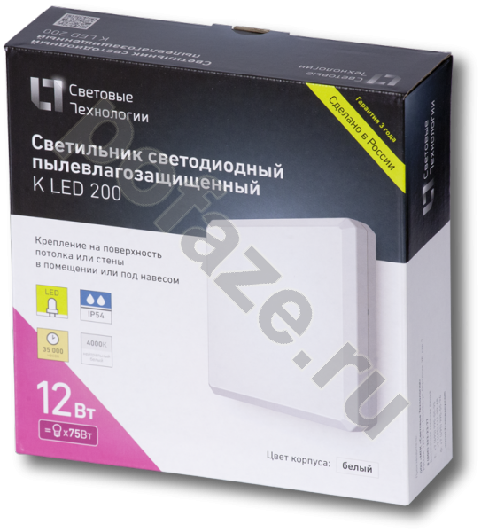 Светильник с рассеивателем Световые Технологии K LED 200 12Вт 220-230В 4000К IP54