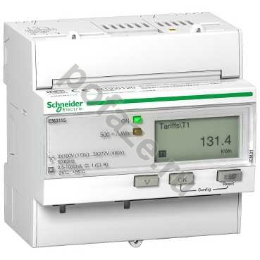 Счетчик электроэнергии Schneider Electric iEM3115 3Ф+N 63-63А многотарифный