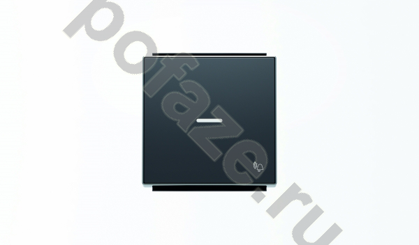 Клавиша ABB SKY, символ звонок, черный IP20