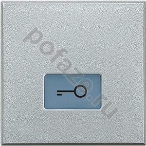 Клавиша двойная Bticino Axolute, символ ключ/дверь, алюминий IP20