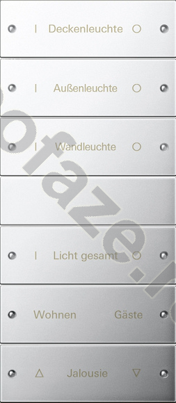 Набор клавиш Gira S-55, различные символы, хром IP20