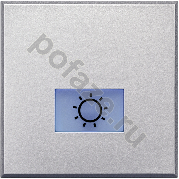 Кнопка Bticino Axolute 1кл 10А, символ свет, алюминий IP20