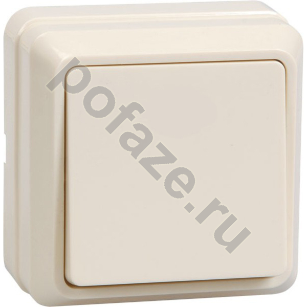 Выключатель IEK ВСк20-1-0-ОКм 1кл 10А, кремово-белый IP20