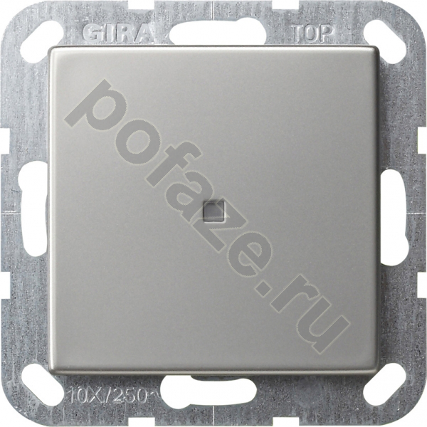 Выключатель Gira 1кл 10А, серый IP20