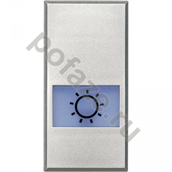 Кнопка Bticino Axolute 1кл 10А, символ свет, алюминий IP20