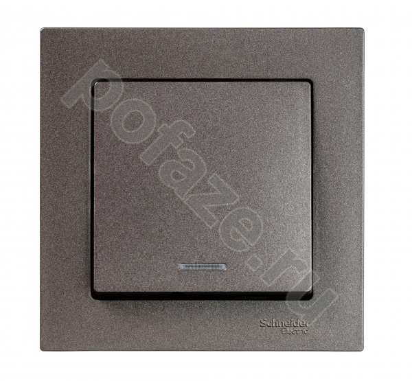 Выключатель Schneider Electric AtlasDesign 1кл 10А, коричневый IP20
