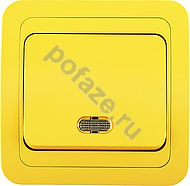 Выключатель Makel Mimoza N 1кл 10А, желтый IP20