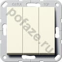 Gira S-55 3кл 10А, кремово-белый IP20