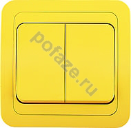 Выключатель Makel Mimoza N 2кл 10А, желтый IP20