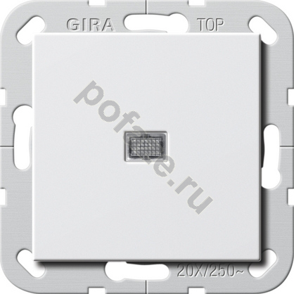 Gira System 55 1кл 20А, белый IP20