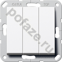 Gira E22 3кл 10А, белый IP20