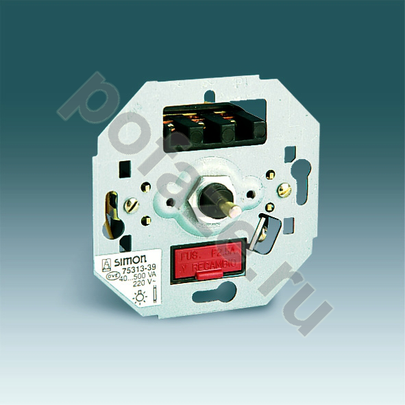 Светорегулятор поворотный Simon 75 500ВА, белый