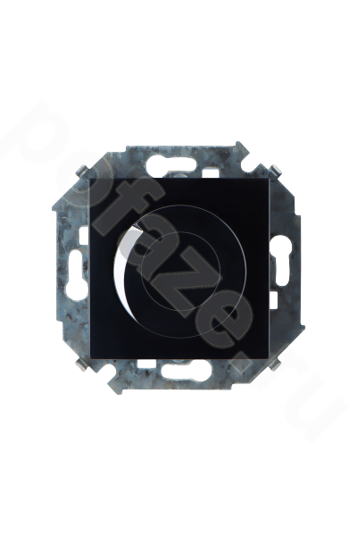 Светорегулятор поворотно-нажимной Simon 15 500ВА, черный