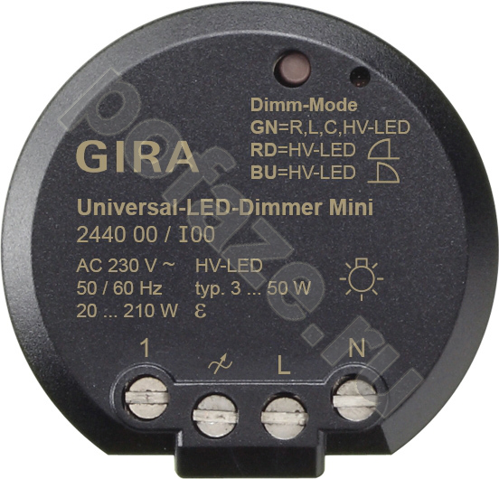Светорегулятор Gira, черный