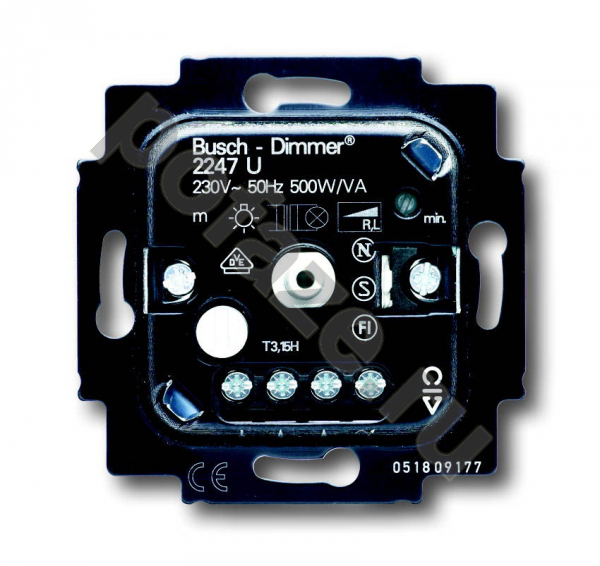 Светорегулятор поворотно-нажимной ABB BJE 20-500ВА