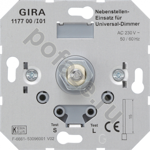 Светорегулятор поворотно-нажимной Gira