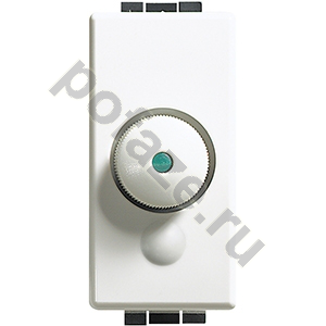 Светорегулятор поворотно-нажимной Bticino LL 60-500ВА, белый