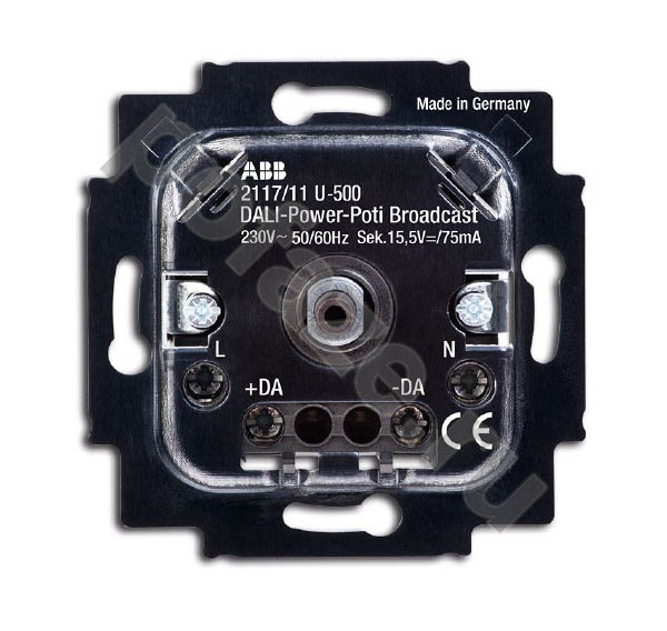 Светорегулятор поворотно-нажимной ABB BJE 500ВА, черный