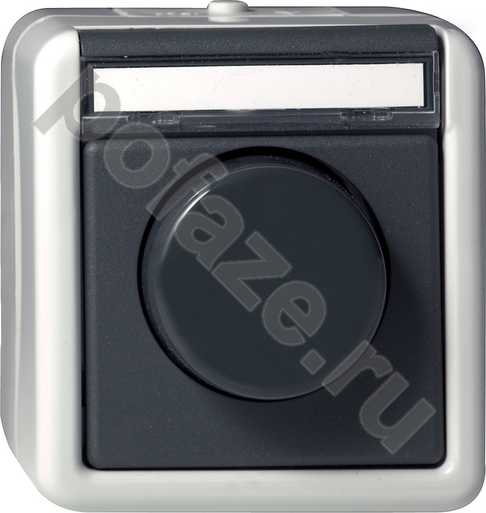 Светорегулятор поворотно-нажимной Gira 40-400ВА, серый